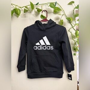 Adidas Kids Black and White Logo Hoodie